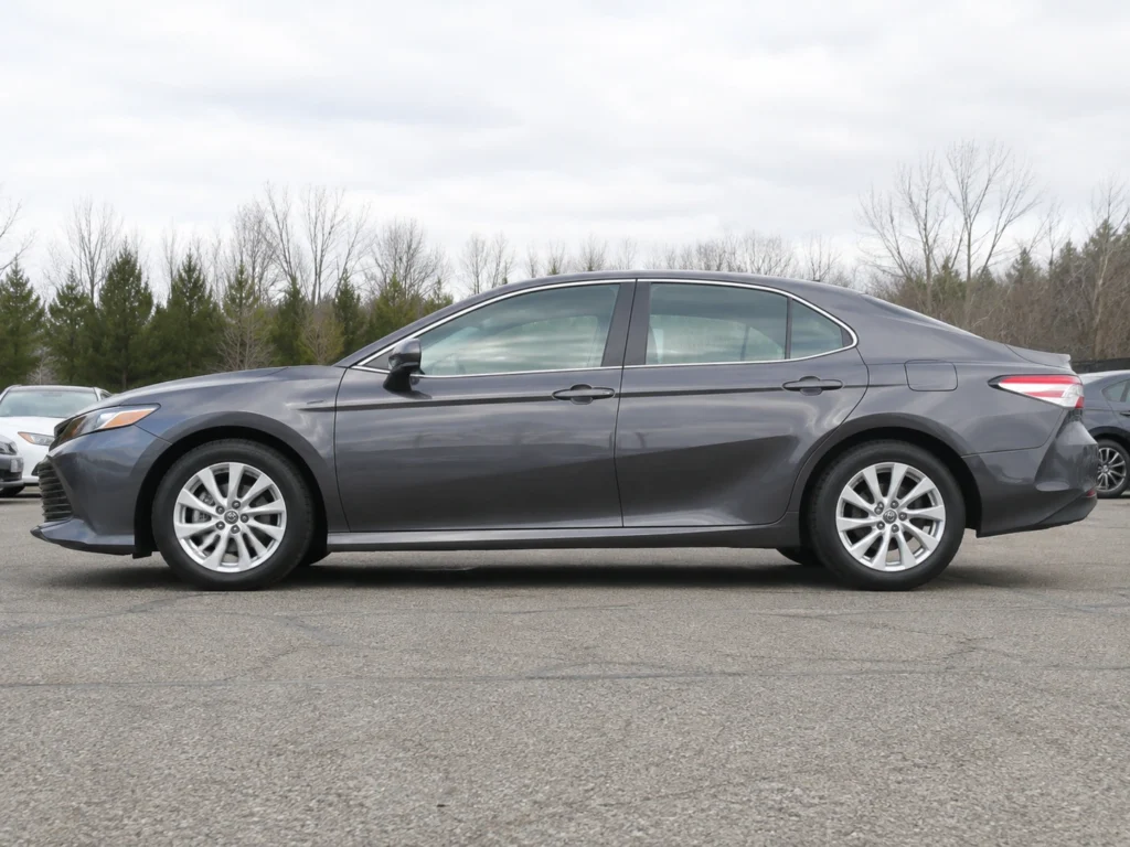 Temporary AI-generated illustration of a 2019 Toyota Camry, side profile view. Not a photograph of the actual vehicle for sale.